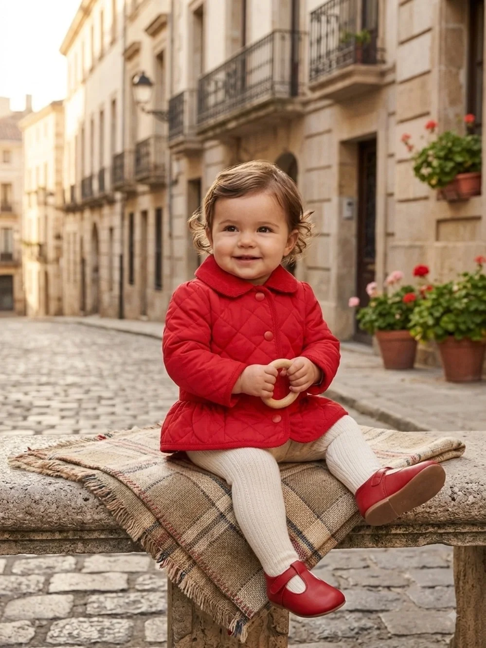Gymboree Baby Girl Red Quilted Corduroy Collar Snap Jacket 0-3M